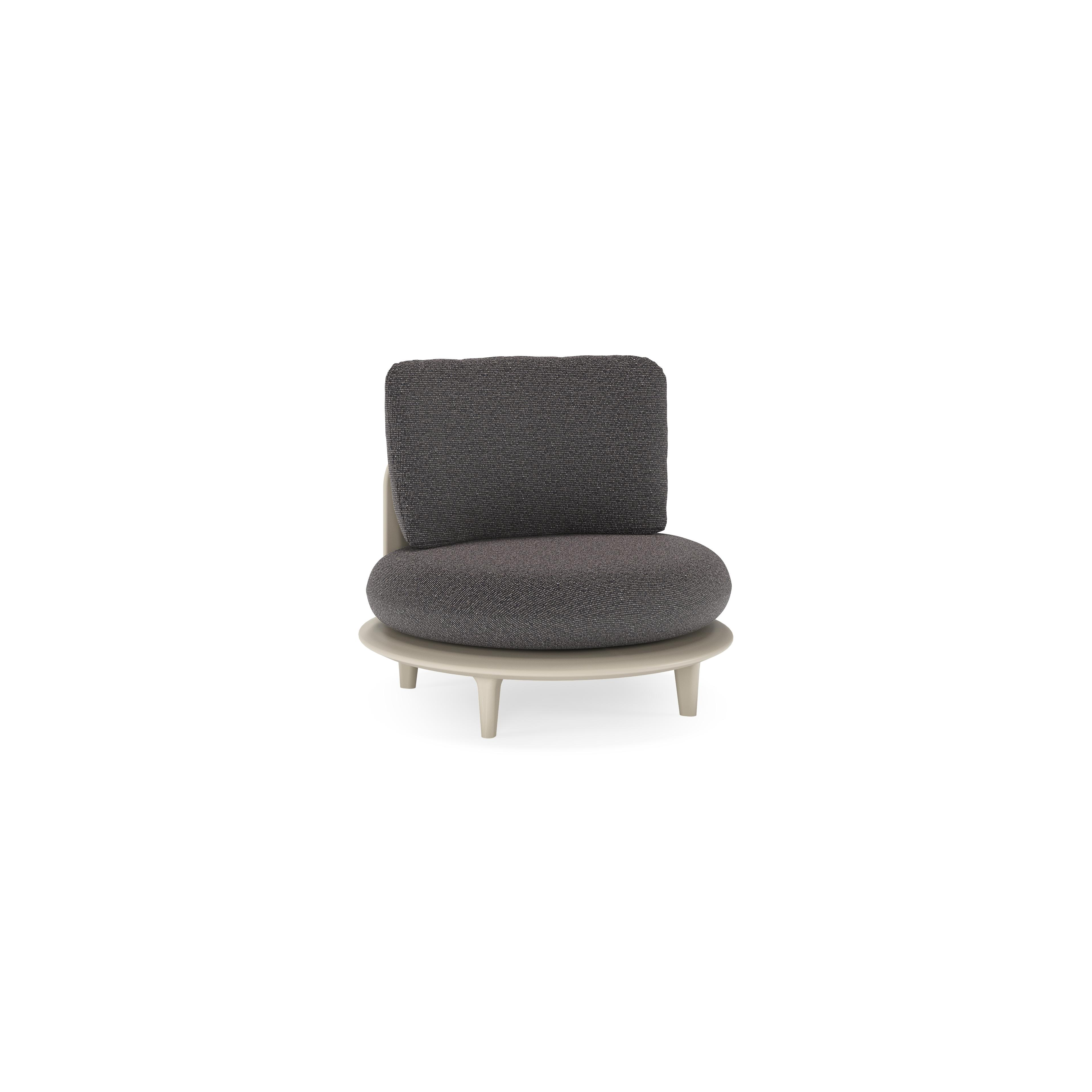 Bomero loungestoel in beige aluminium met firenze tunder all weather solica kussen