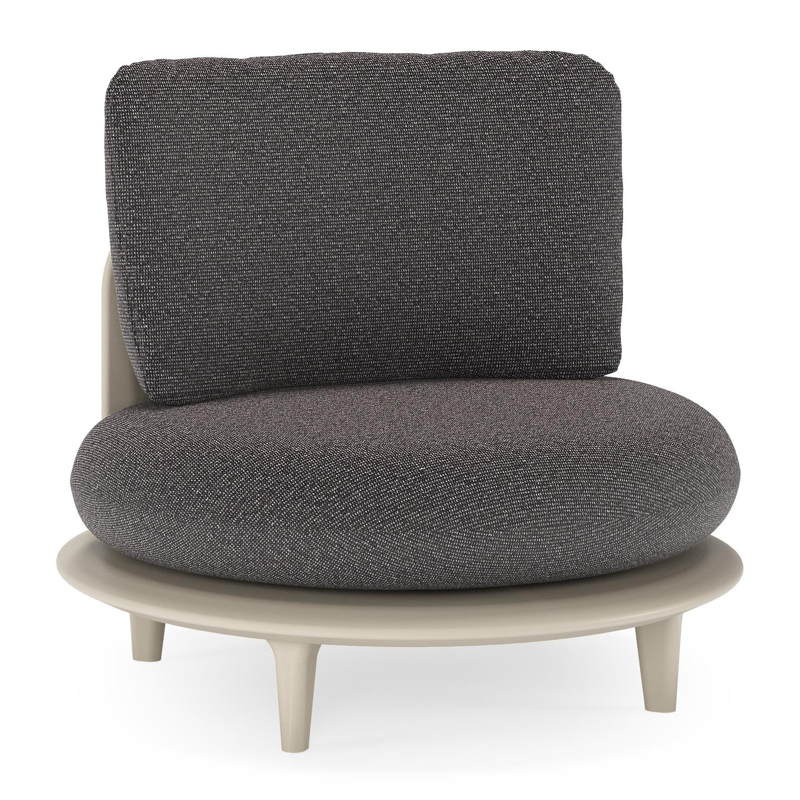 Bomero loungestoel in beige aluminium met firenze tunder all weather solica kussen