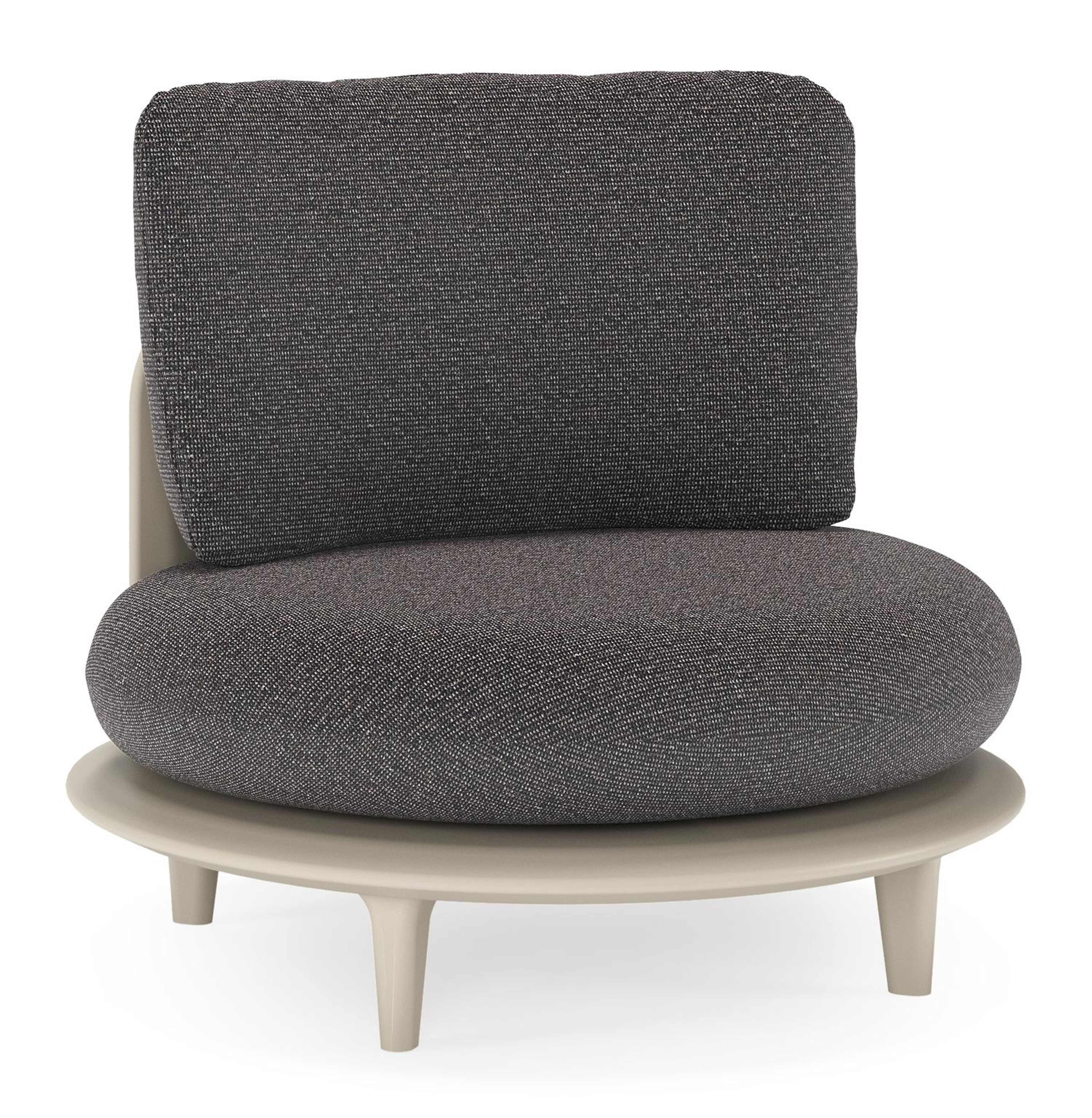 Bomero loungestoel in beige aluminium met firenze tunder all weather solica kussen