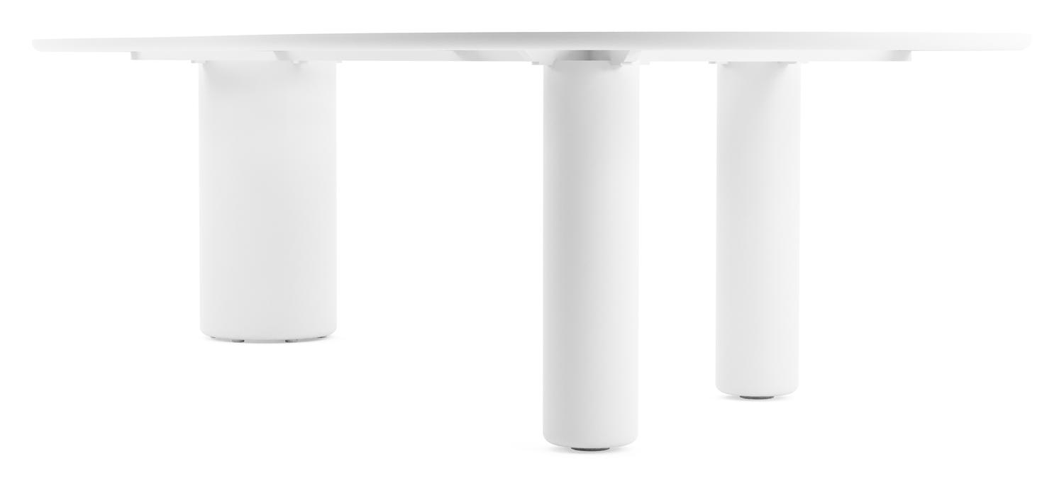 Amico tuintafel organisch in wit aluminium en volkeramiek Aspen Grey - L 320 x B 145 x H 73.5 cm