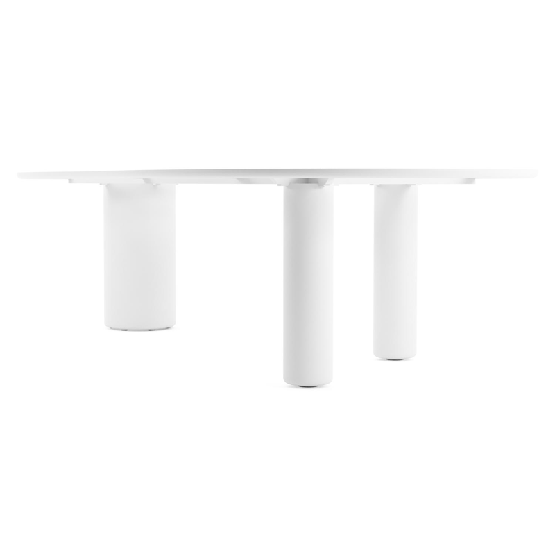 Amico tuintafel organisch in wit aluminium en volkeramiek Aspen Grey - L 320 x B 145 x H 73.5 cm