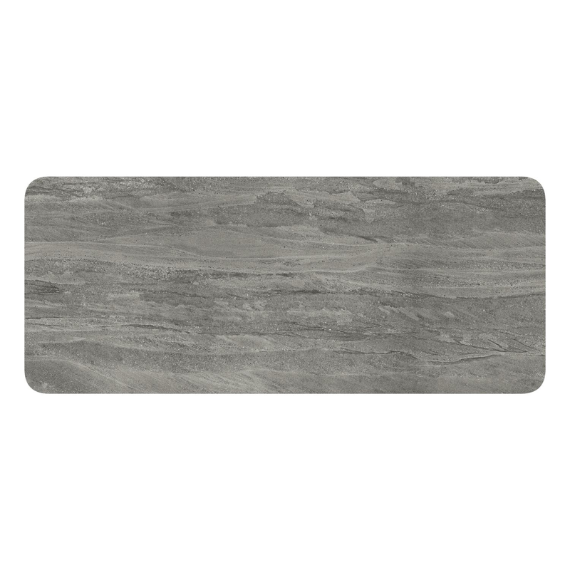 Orso tuintafel rechthoekig afgerond in wit aluminium en volkeramiek Aspen Grey - L 240 x B 100 x H 73.5 cm