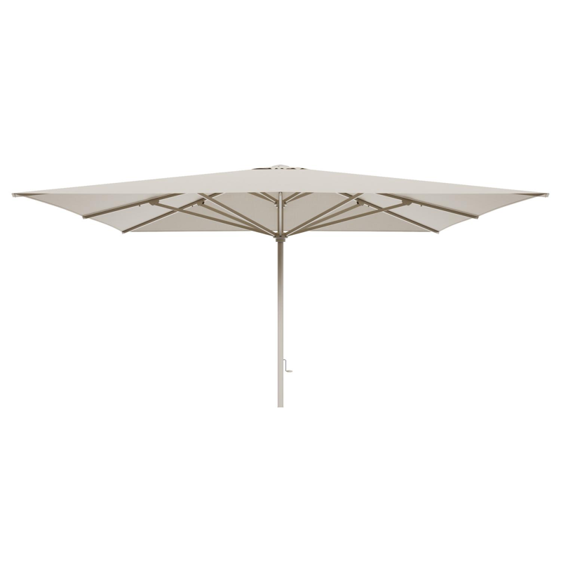 Solino staanparasol in beige aluminium en All Weather Sunbrella Premium beige parasoldoek - L1 400 x L2 400 cm (zonder voet)