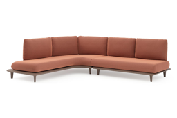 Chaise longue rechts + 2-zit