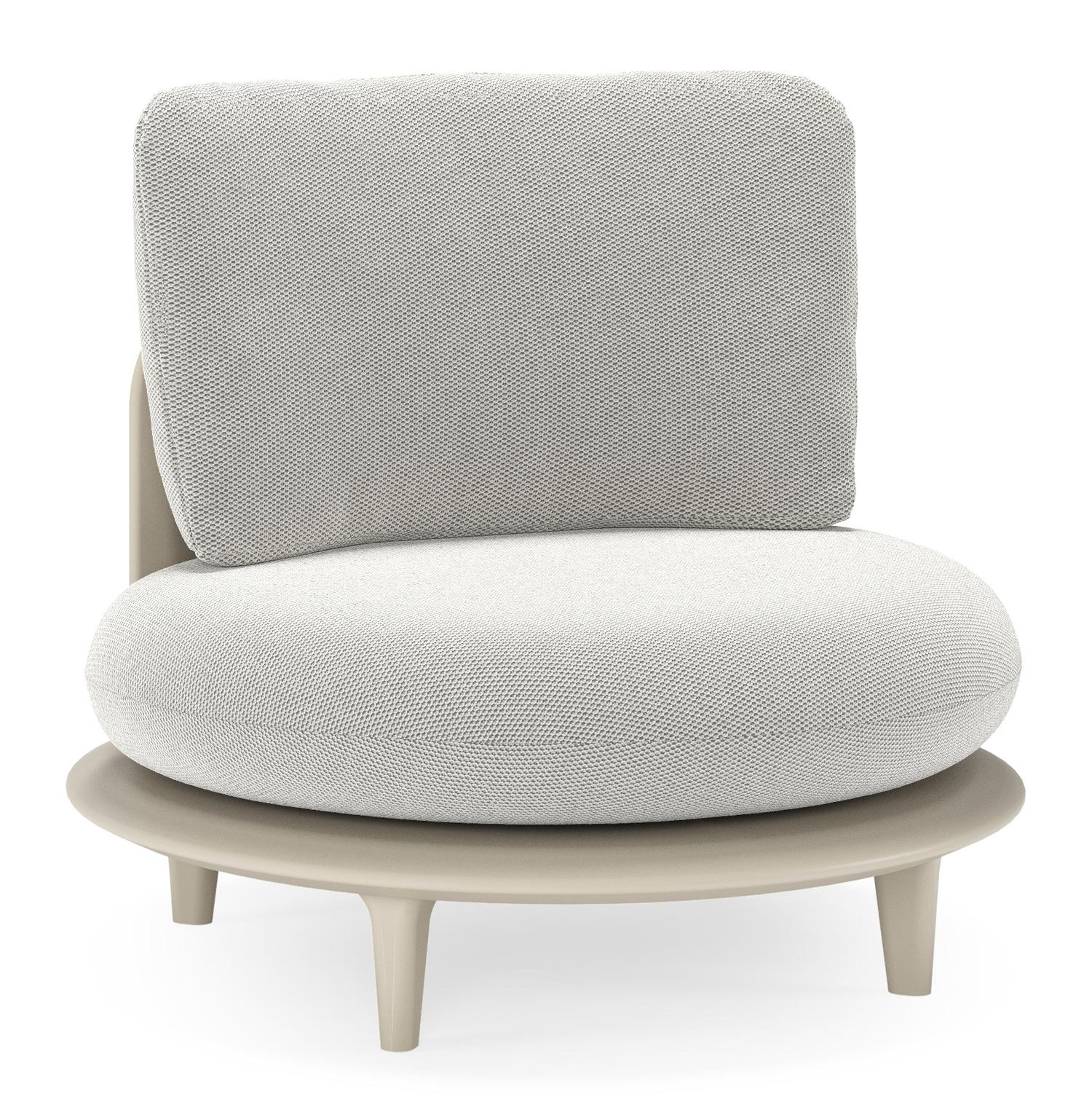 Bomero loungestoel in beige aluminium met lopi ash all weather sunbrella® luxe kussen