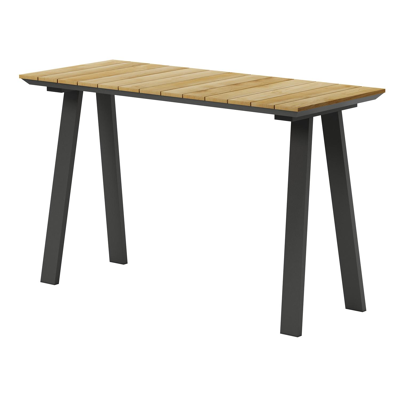 Cesano bartafel in zwart aluminium en teak - L 170 x B 70 x H 107 cm