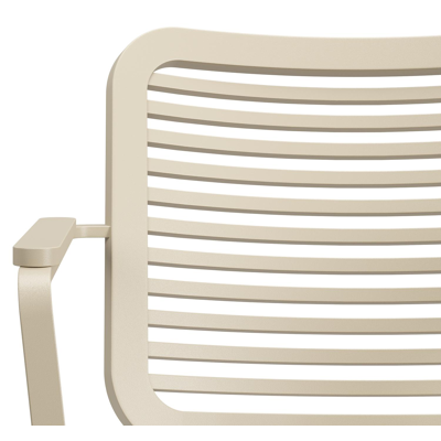 Fano tuinstoel in beige aluminium