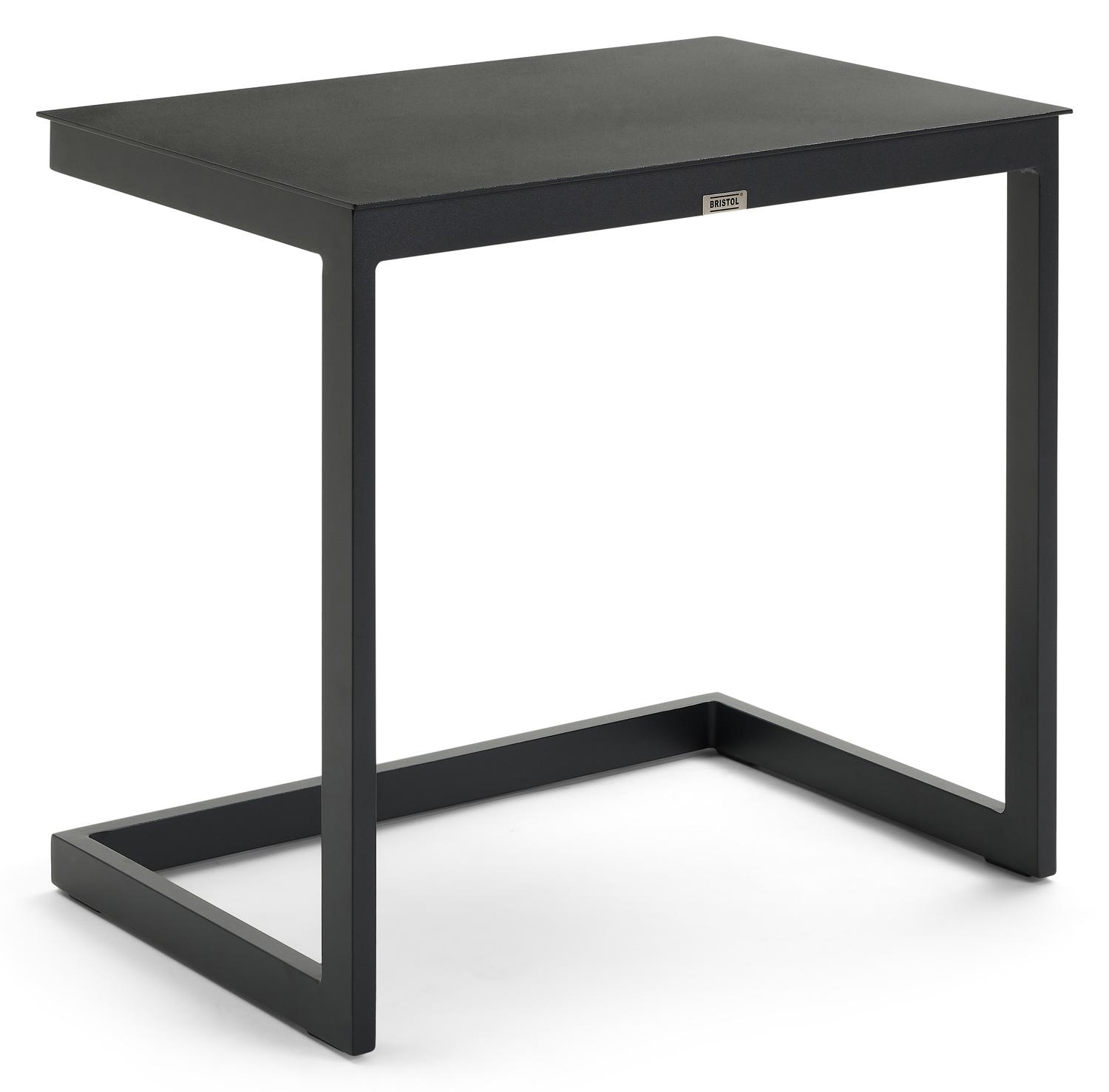 Table d'appoint Servio en aluminium noir - Lg 65 x larg. 45 x H 60 cm