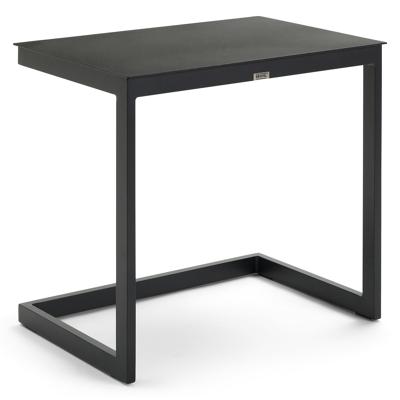 Servio bijzettafel in zwart aluminium - L 65 x B 45 x H 60 cm