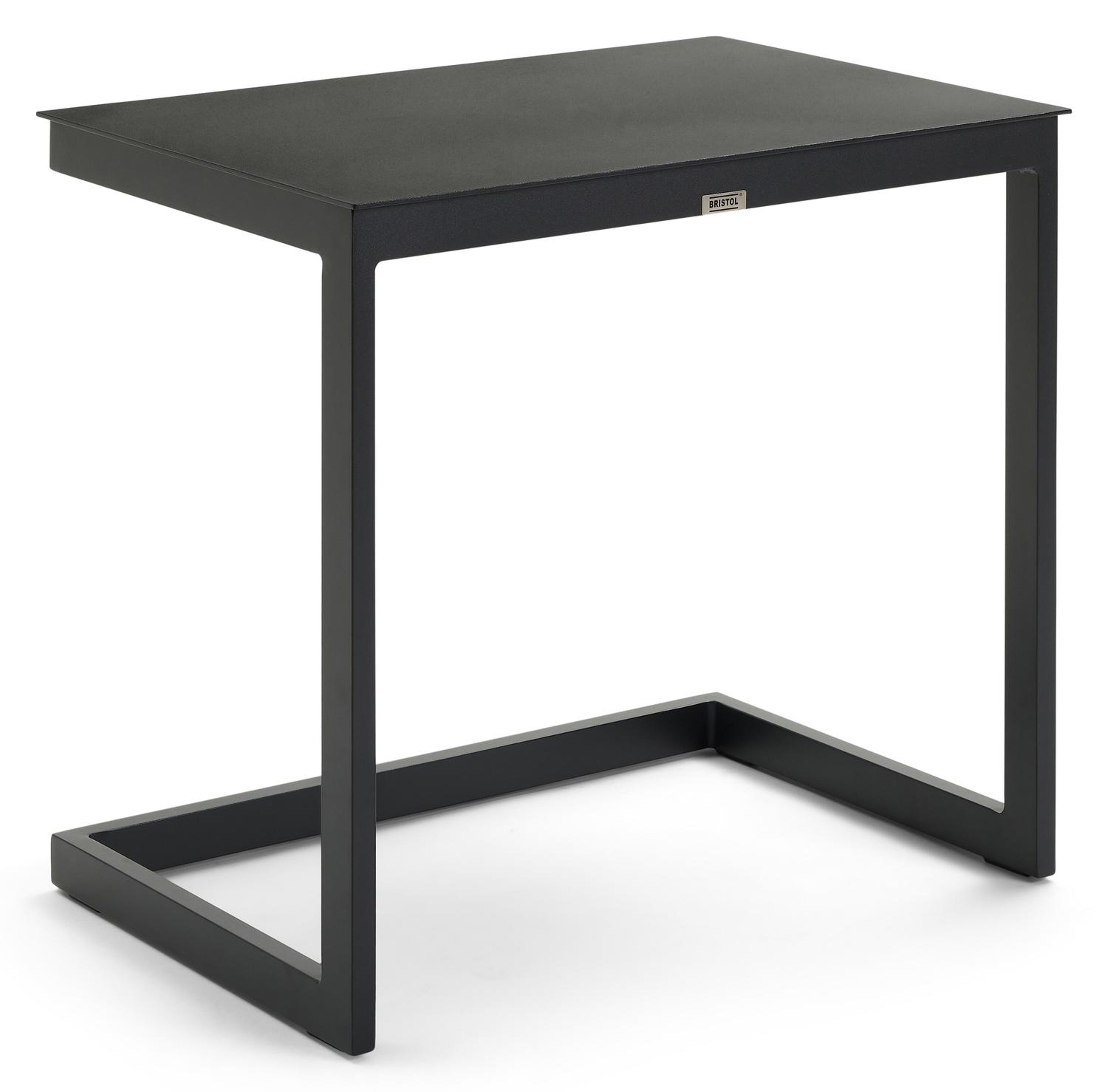 Table d'appoint Servio en aluminium noir - Lg 65 x larg. 45 x H 60 cm