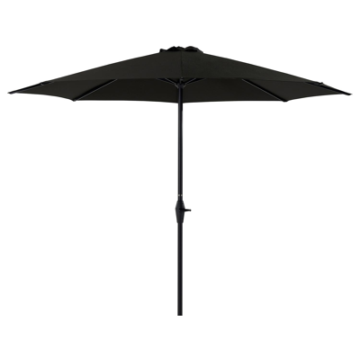 Viola staanparasol in zwart aluminium met zwart weather+ softtouch parasoldoek - Dia. 350 cm (zonder voet)