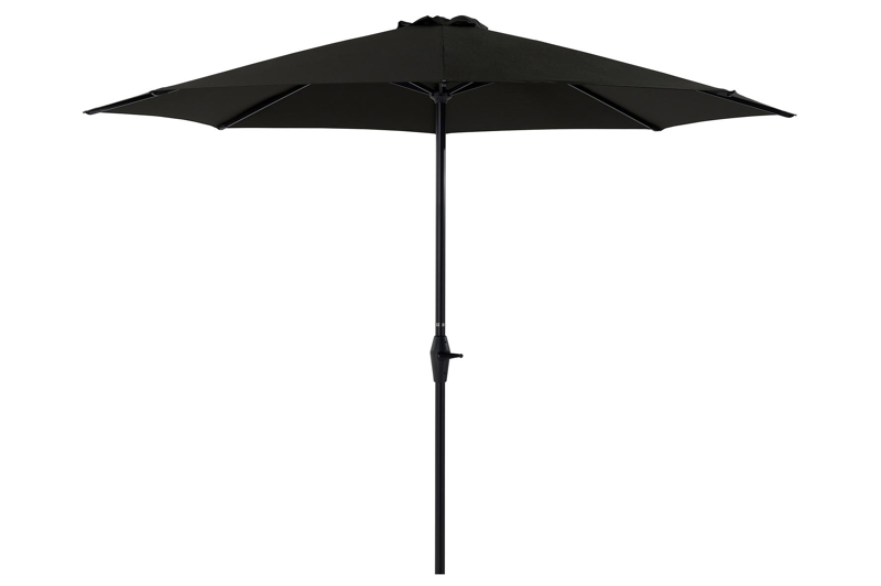 Viola staanparasol in zwart aluminium met zwart weather+ softtouch parasoldoek - Dia. 350 cm (zonder voet)