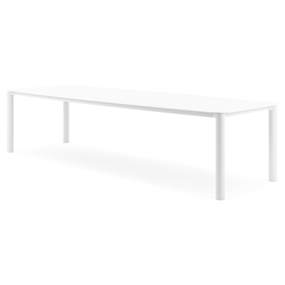 Orso tuintafel bootvorm in wit aluminium en volkeramiek arctic white - L 315 x B 115 x H 75 cm