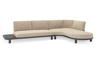 Chaise longue links + 2-zit