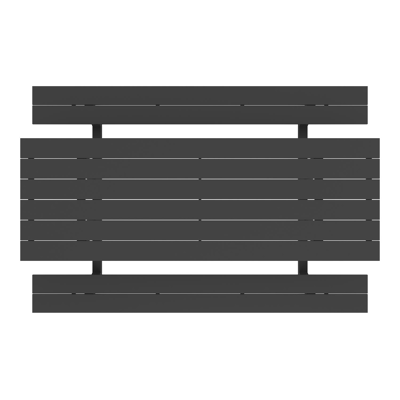 Felino picknicktafel in zwart aluminium - L 260 x B 176 x H 76 cm