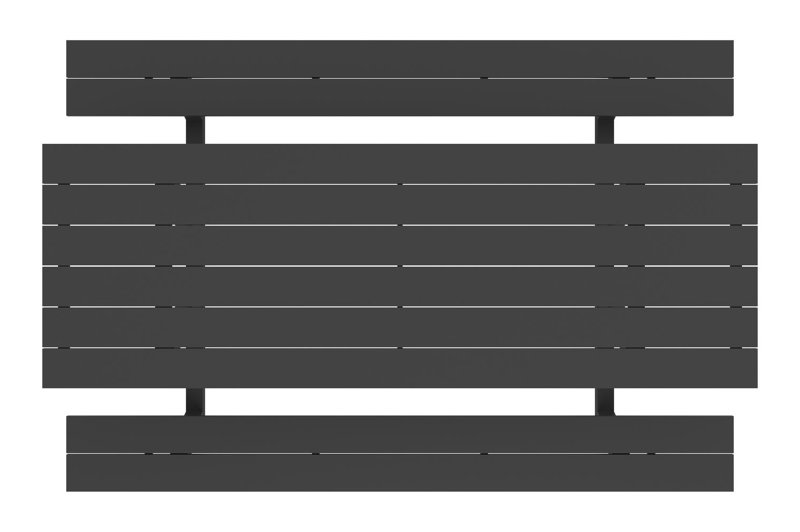 Felino picknicktafel in zwart aluminium - L 260 x B 176 x H 76 cm