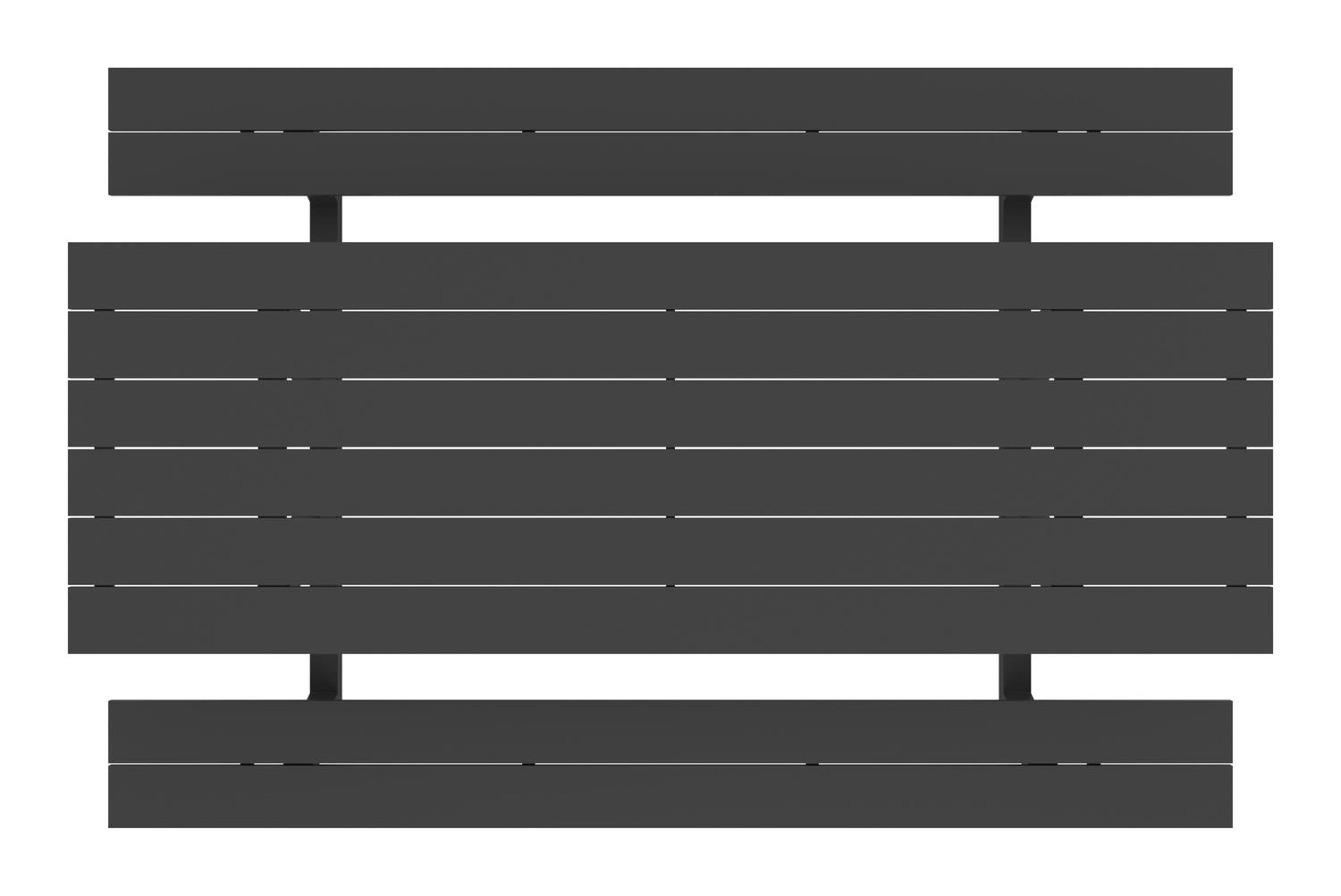 Table de pique-nique Felino en aluminium noir - Lg 260 x Larg 176 x H 76 cm