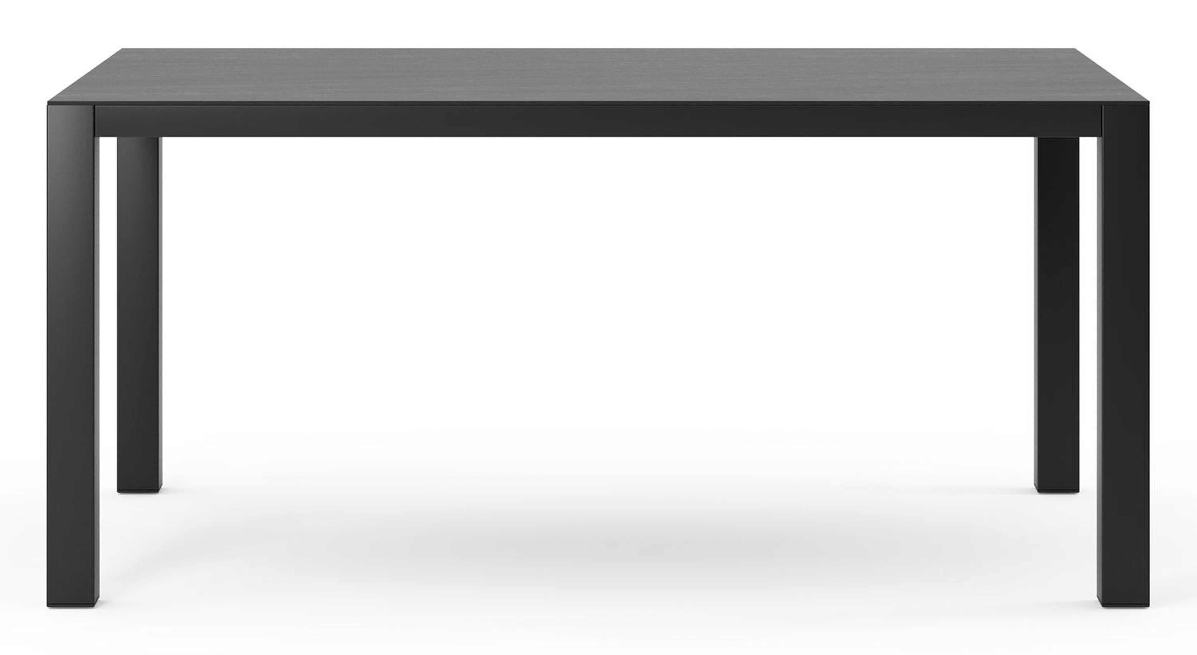 Como tuintafel in zwart aluminium en volkeramiek basalt black - L 160 x B 100 x H 75 cm