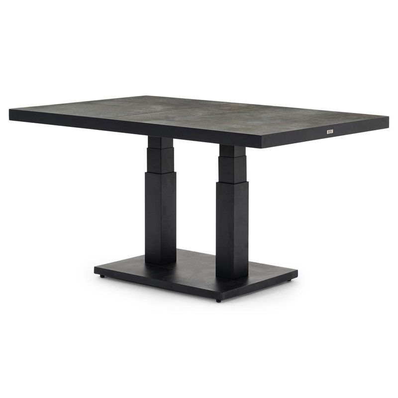 Prato loungeset in zwart aluminium met grijs weather+ softtouch kussens