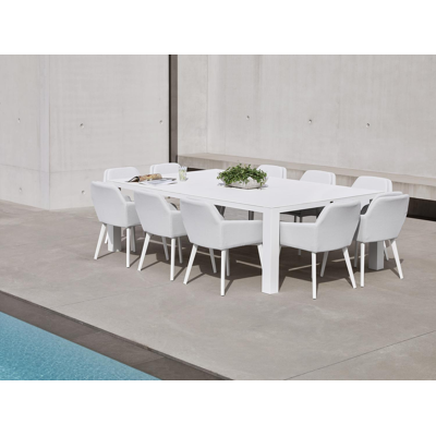 Altera tuinstoel wit-grijs - aluminium en textilene