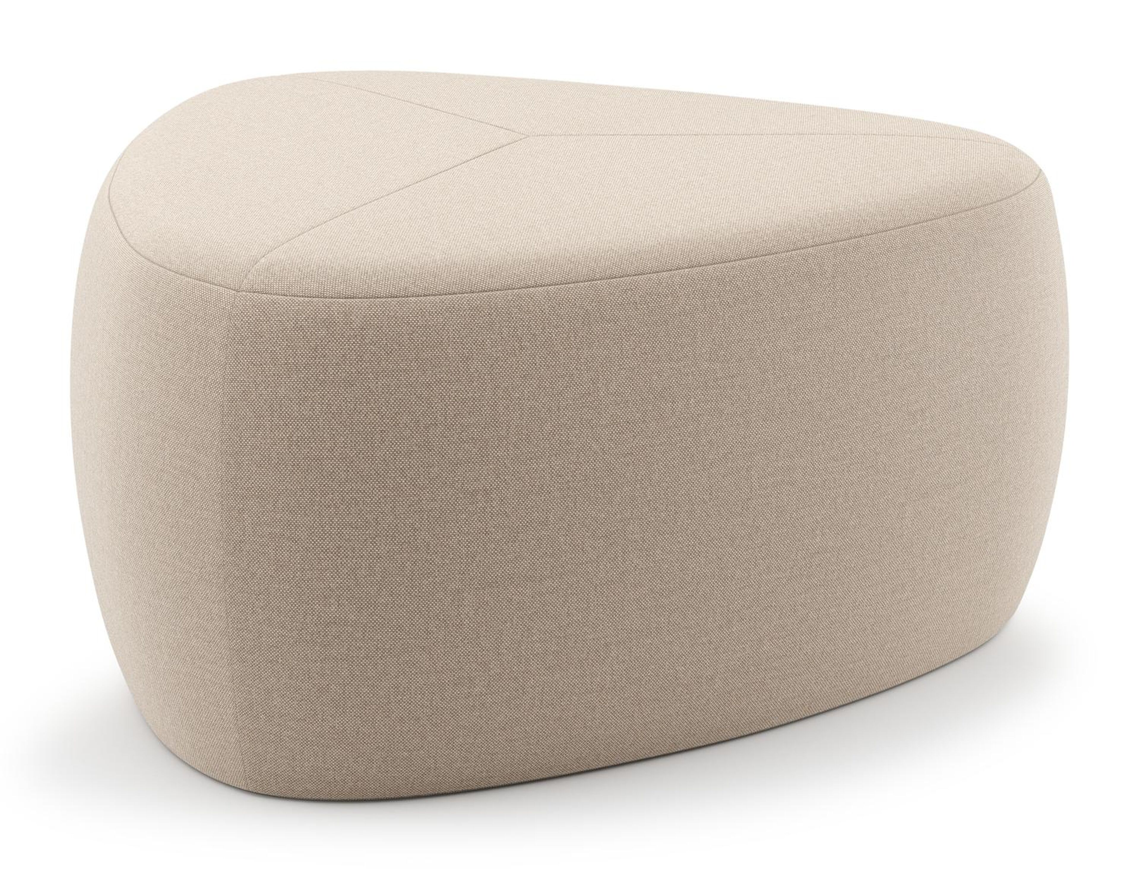 Masso lounge poef in natte heather beige all weather sunbrella® luxe - B 60 x D 60 x H 35 cm