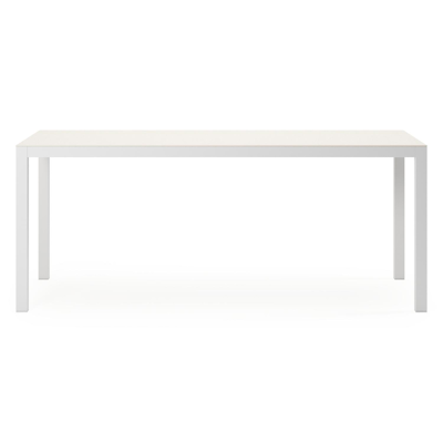 Feltro tuintafel in wit aluminium en Crema Minerale sintered stone - L 180 x B 80 x H 73 cm