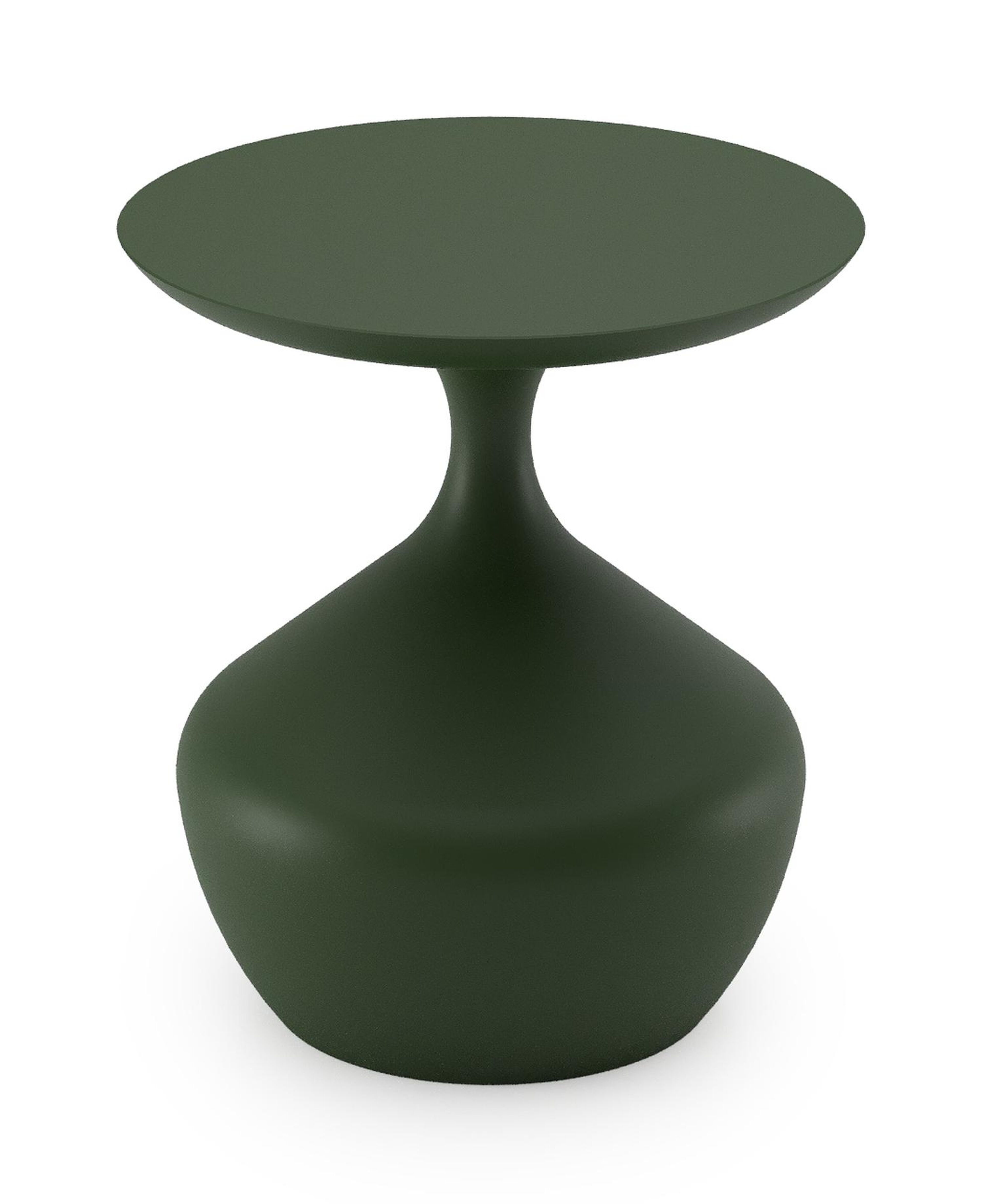 Bomero bijzettafel in groen aluminium - Dia. 48 x H 50 cm