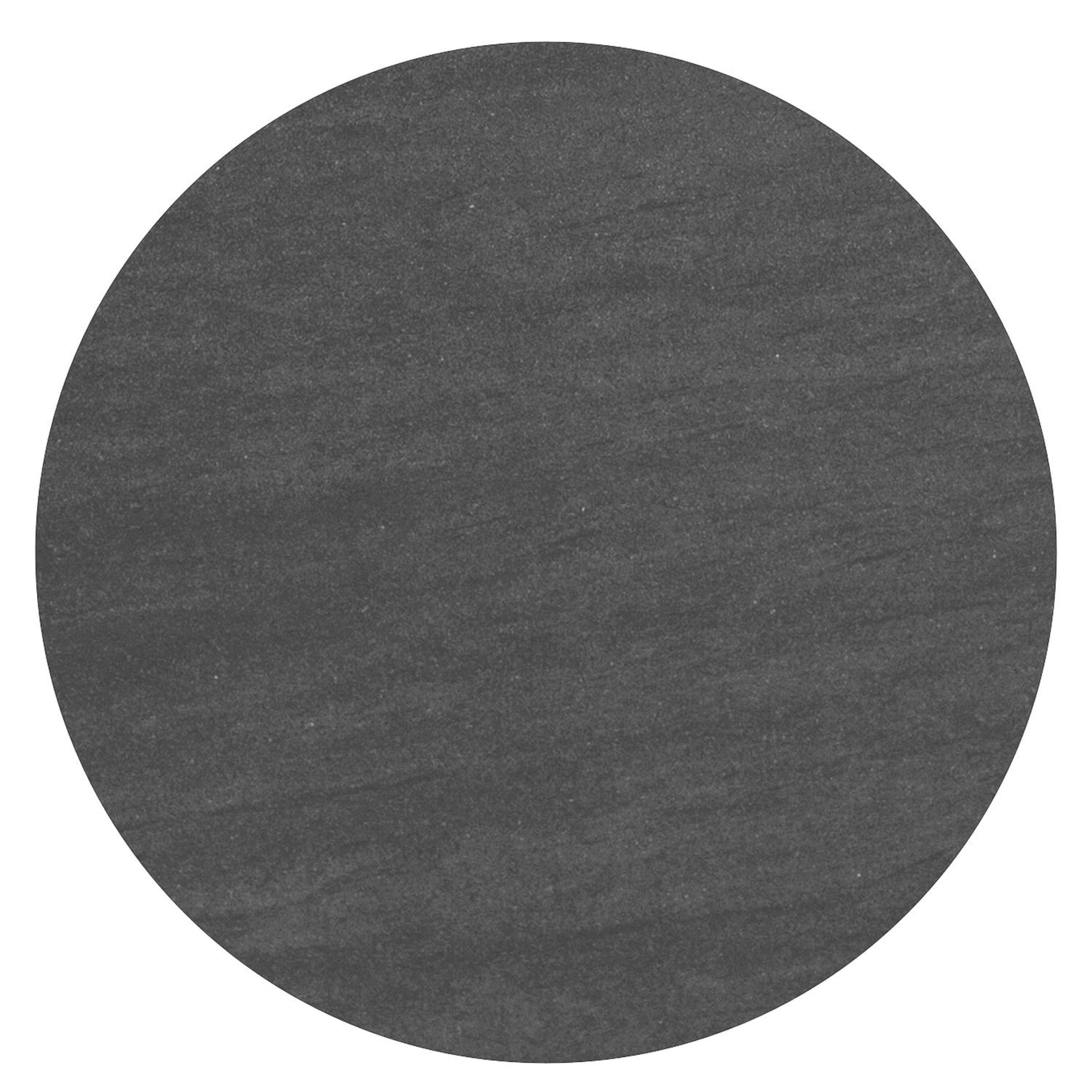 Table de jardin Fano ronde en aluminium blanc et céramique pleine Basalt Black - Diam. 85 x Haut. 75 cm