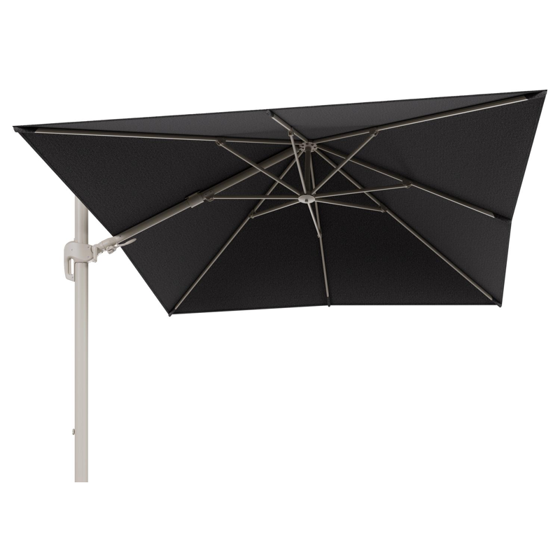 Rufina zweefparasol tiltfunctie in beige aluminium en parasoldoek in All Weather Solica Firenze Tunder  - L1 300 x L2 300 cm (zonder voet) (zonder voet)