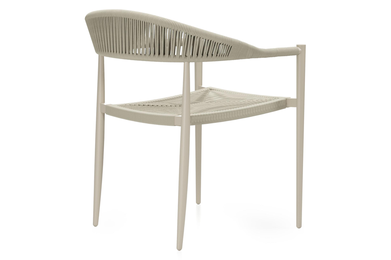 Bahia tuinset rechthoekig in beige aluminium en polywood met 6 Guarda tuinstoelen