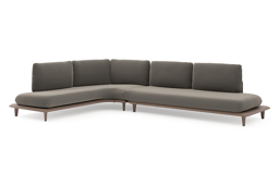 Chaise longue droite + 3-pl