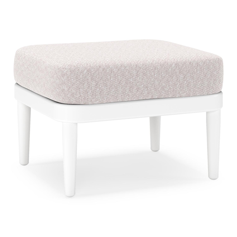 Pouf Orso en aluminium blanc et coussins en all weather sunbrella® luxe Wander Gobi