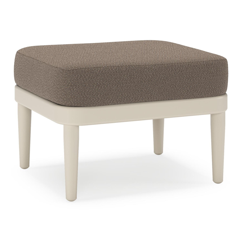 Pouf Orso en aluminium beige et coussins en all weather sunbrella® luxe Lopi Coconut