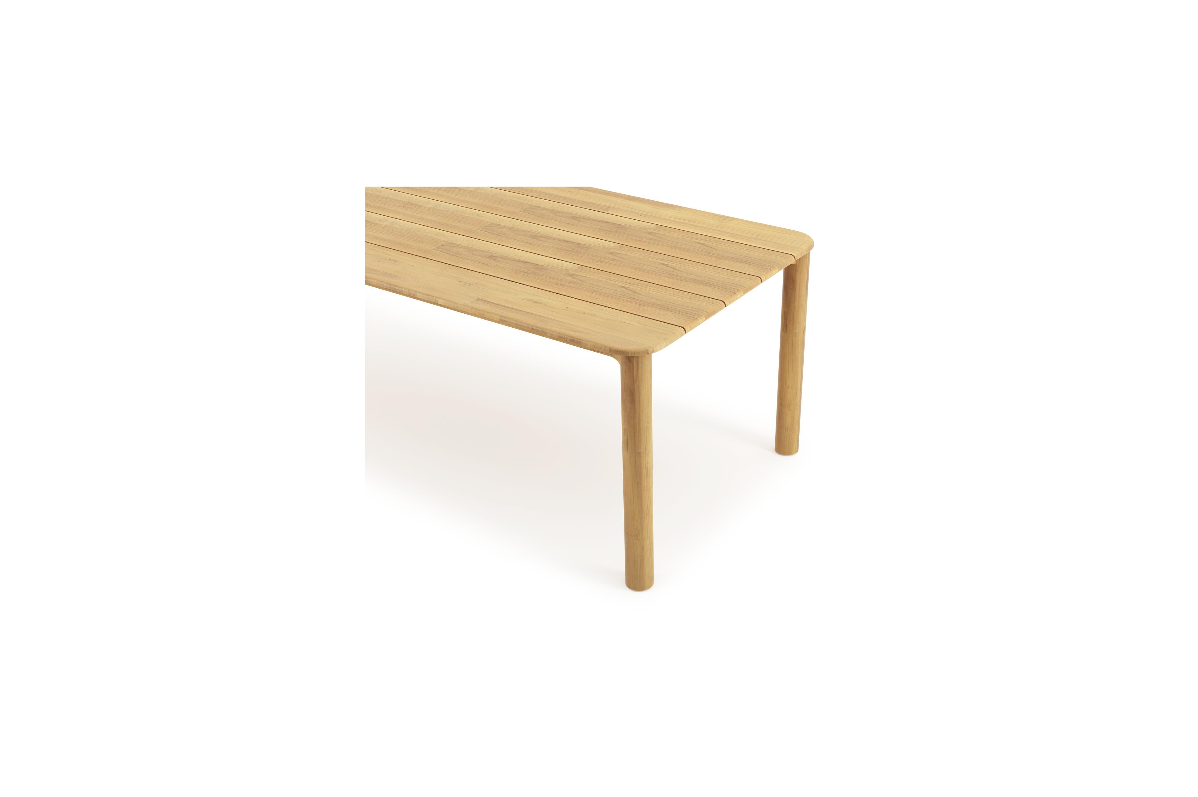 Orso tuintafel rechthoekig afgerond in teak - L 240 x B 100 x H 75 cm