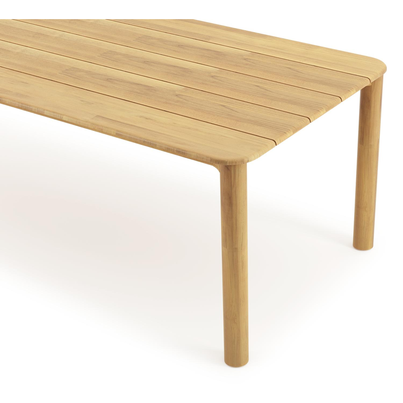 Orso tuintafel rechthoekig afgerond in teak - L 240 x B 100 x H 75 cm