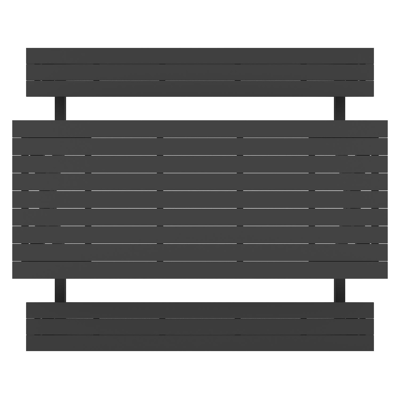 Mundo picknicktafel in zwart aluminium - L 200 x B 174 x H 75 cm