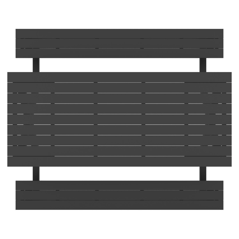 Table de pique-nique Mundo en aluminium noir - Lg 200 x Larg 174 x H 75 cm