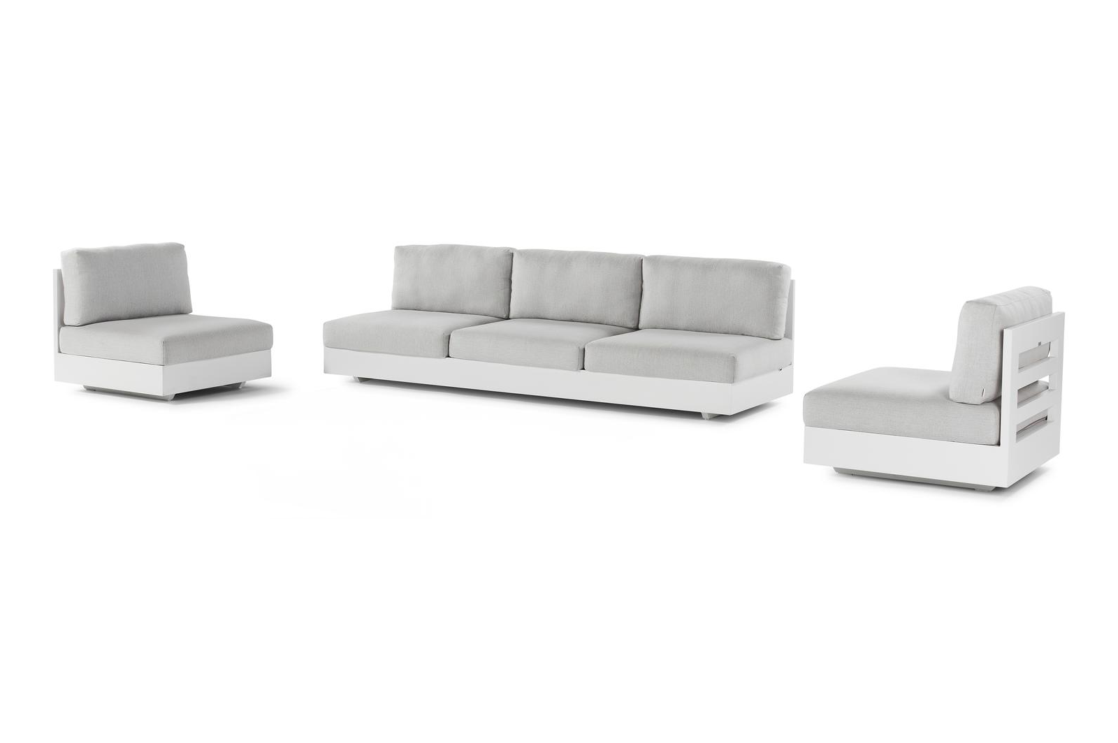 BASIS SR ALC LOUNGE COMO 3-zit + 2x 1-zit wit SAVANE WHISPER