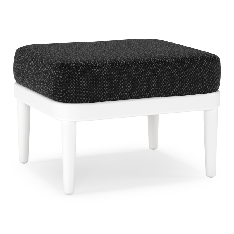 Pouf Orso en aluminium blanc et coussins en all weather sunbrella® luxe Lopi Baribal