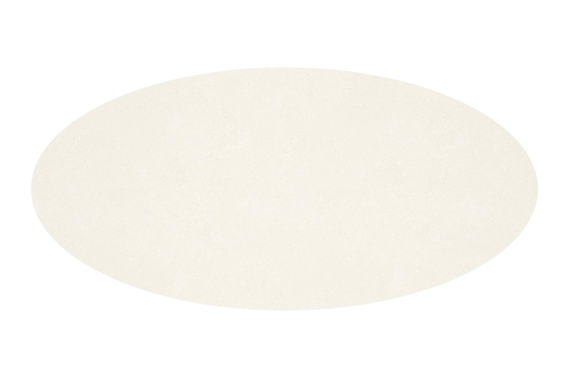 Pamplona ovale tuinset in wit aluminium en sintered stone crema minerale met 6 Matera tuinstoelen