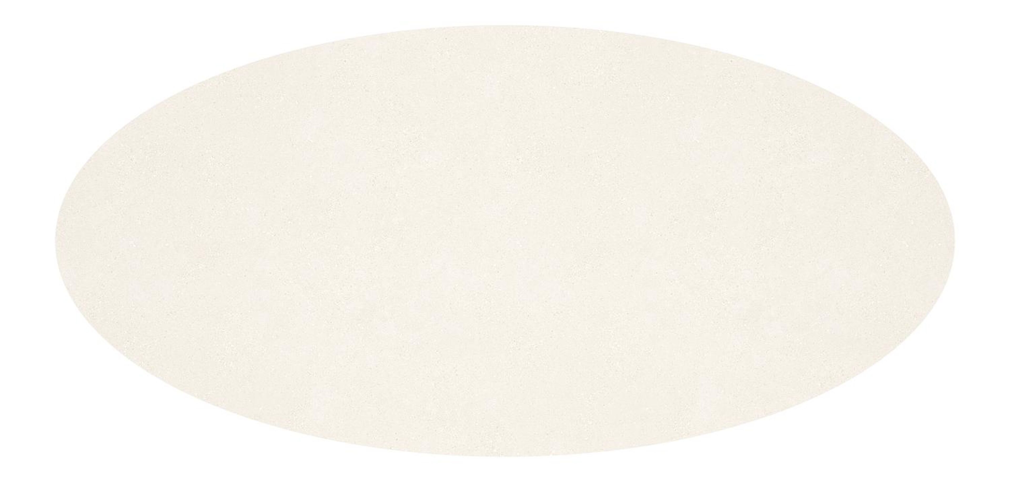 Pamplona ovale tuinset in wit aluminium en sintered stone crema minerale met 6 Amalfi tuinstoelen