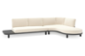 Chaise longue links + 2-zit