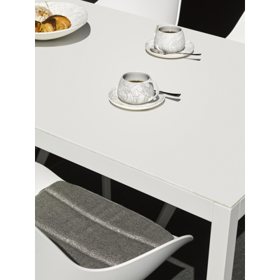 Mesa tuinstoel in wit aluminium en wit kunststof