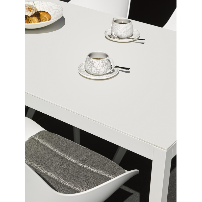 Mesa tuinstoel in wit aluminium en wit kunststof