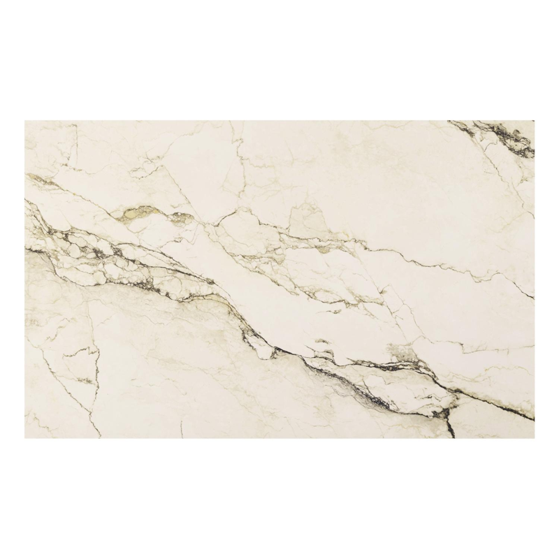 Table de jardin Como rectangulaire en aluminium beige et céramique pleine Colorado Dunes - Lg. 160 x Lrg. 100 x Haut. 73 cm