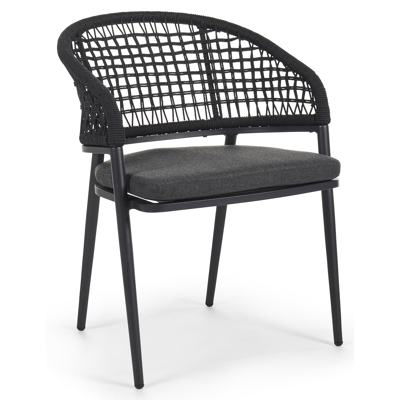 Lacrima rope stoelkussen in all weather sunbrella® luxe natte sooty