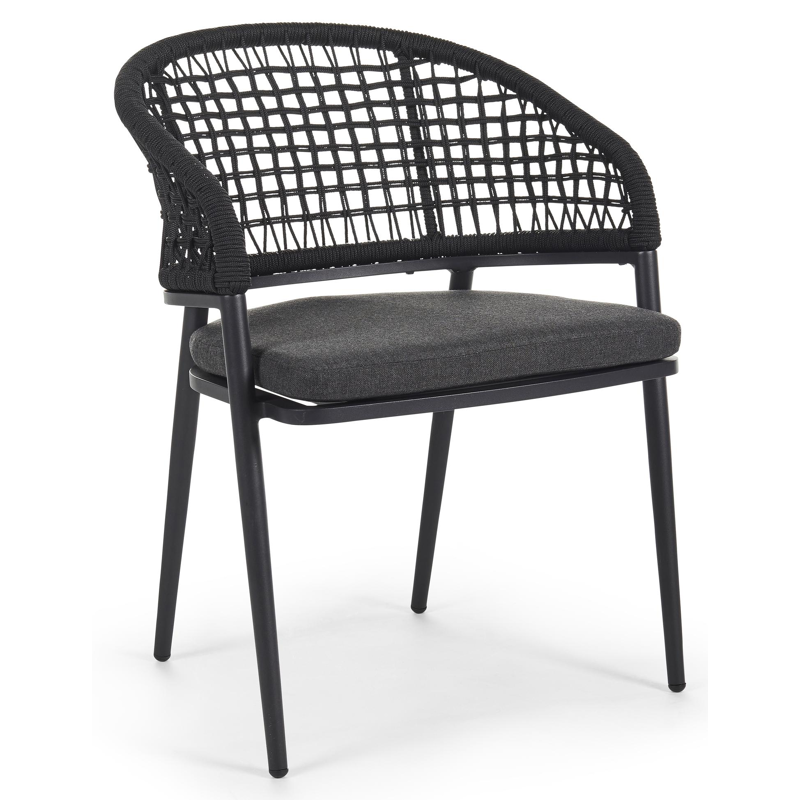 Lacrima rope stoelkussen in all weather sunbrella® luxe natte sooty