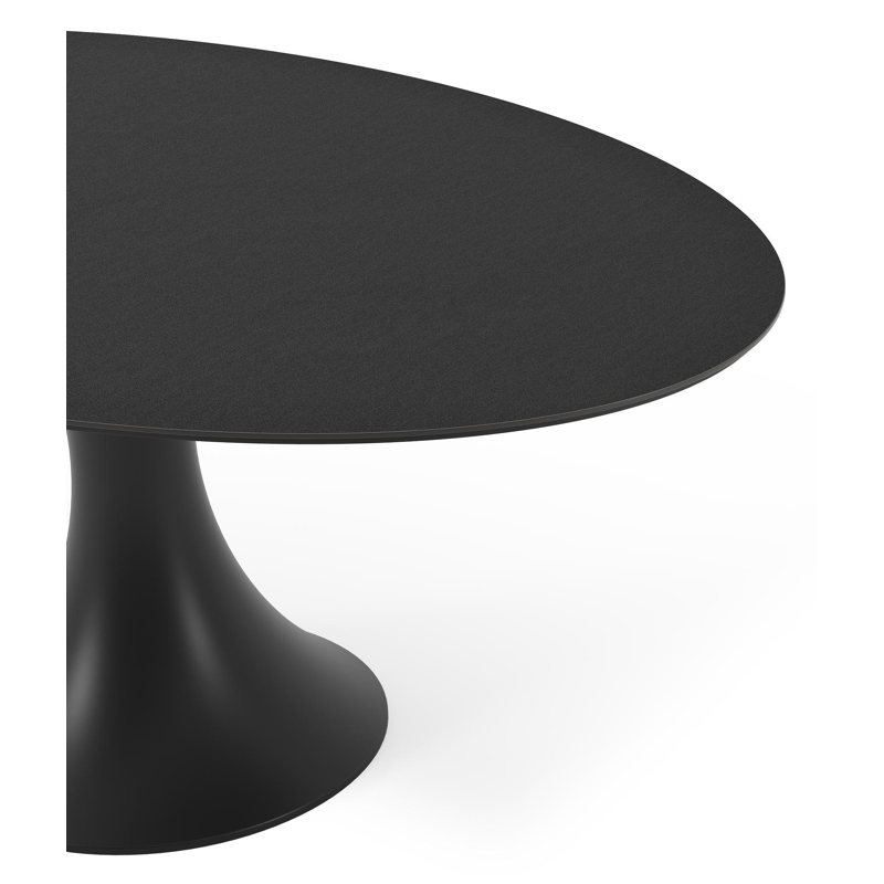 Fano tuintafel ovaal in zwart aluminium en volkeramiek nero black - L 180 x B 110 x H 75 cm