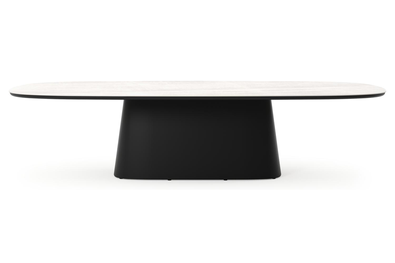 Amico tuintafel bombo xl in zwart aluminium en volkeramiek Taj Mahal - L 320 x B 148 x H 73.5 cm