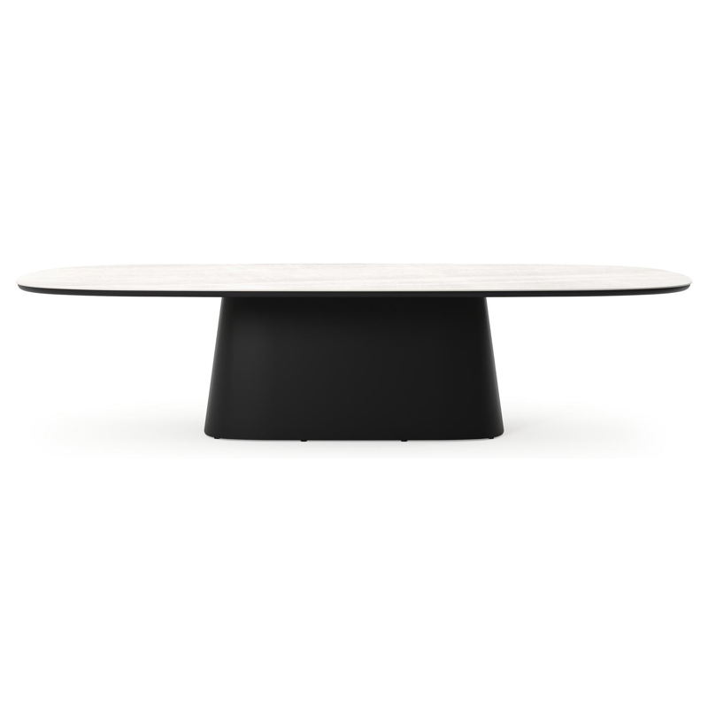 Amico tuintafel bombo xl in zwart aluminium en volkeramiek Taj Mahal - L 320 x B 148 x H 73.5 cm